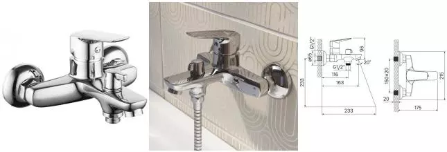 Смеситель для ванны «Iddis» Vibe VIBSB02i02WA хром Смеситель для ванны «Iddis» Vibe VIBSB02i02WA хром