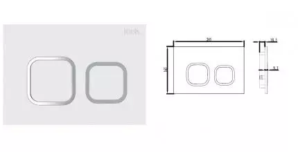 Кнопка смыва «Iddis» Unifix 040 UNI40MWi77 пластик белая