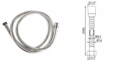 Душевой шланг «Iddis» Shower Hose A50211 2.0 200 см хром