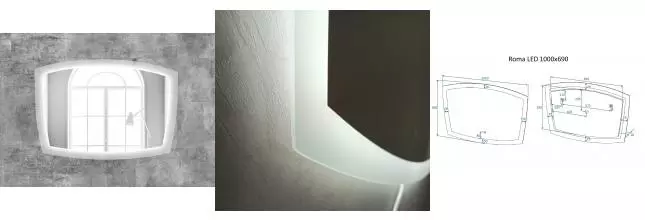 Зеркало «Art&Max» Roma 100/70 с подсветкой