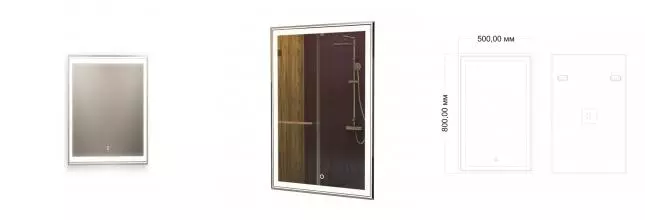 Зеркало «Art&Max» Zoe 50/80 с подсветкой Зеркало «Art&Max» Zoe 50/80 с подсветкой
