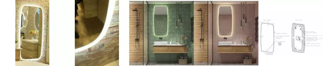 Зеркало «Art&Max» Forli 70/150 с подсветкой Зеркало «Art&Max» Forli 70/150 с подсветкой