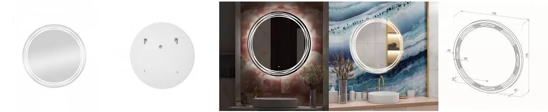 Зеркало «Art&Max» Bologna 77 с подсветкой и подогревом