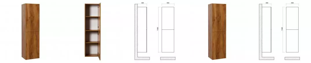 Пенал «Art&Max» Verona push 40 подвесной Rovere Chiaro Celtico универсальный Пенал «Art&Max» Verona push 40 подвесной Rovere Chiaro Celtico универсальный