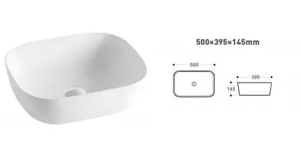Раковина «Art&Max» 50/40 AM110-T фарфоровая белая