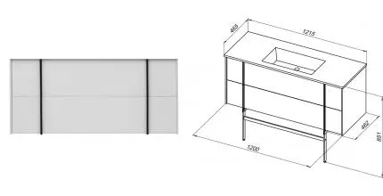 Тумба под раковину «Allen Brau» Reality 120 подвесная white matt Тумба под раковину «Allen Brau» Reality 120 подвесная white matt
