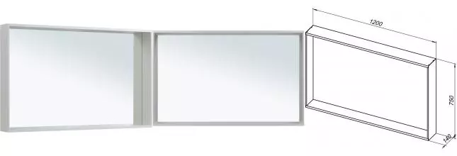 Зеркало «Allen Brau» Reality 120 с подсветкой серебро браш