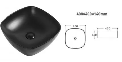 Раковина «Aquanet» Trend-1-MB 40 273684 фарфоровая черная