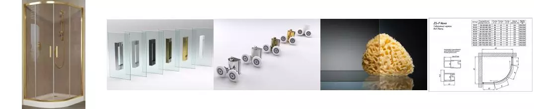 Душевой угол-ограждение «Vegas Glass» ZS-F Tur Novo 110/100 бронза/глянцевое золото без поддона универсальный Душевой угол-ограждение «Vegas Glass» ZS-F Tur Novo 110/100 бронза/глянцевое золото без поддона универсальный