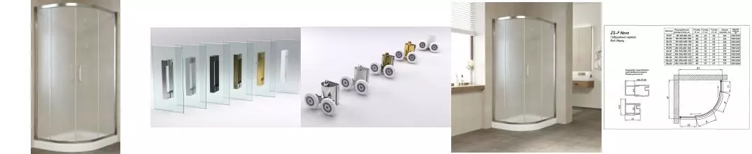 Душевой угол-ограждение «Vegas Glass» ZS-F Tur Novo 120/100 прозрачный/глянцевый хром без поддона универсальный