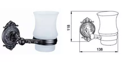 Стакан для зубных щёток «Hayta» Antic Brass 13905-1/VBR на стену тёмная бронза Стакан для зубных щёток «Hayta» Antic Brass 13905-1/VBR на стену тёмная бронза