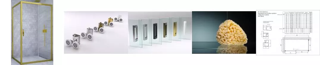 Душевой угол-ограждение «Vegas Glass» ZP+ZPV Tur Novo 100/100 прозрачный/глянцевое золото без поддона универсальный Душевой угол-ограждение «Vegas Glass» ZP+ZPV Tur Novo 100/100 прозрачный/глянцевое золото без поддона универсальный