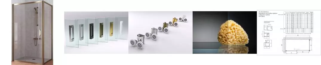 Душевой угол-ограждение «Vegas Glass» ZP+ZPV Tur Novo 120/90 бронза/бронза без поддона универсальный