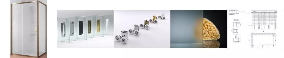 Душевой угол-ограждение «Vegas Glass» ZP+ZPV Tur Novo 160/90 сатин/бронза без поддона универсальный