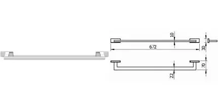 Полотенцедержатель «Langberger» Alster 11901A на стену хром