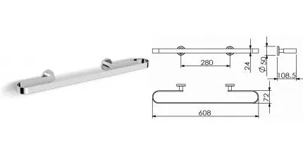 Полотенцедержатель «Langberger» Burano 11004B на стену хром