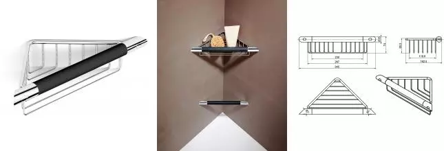 Полка-поручень «Langberger» Footrest 72155 на стену хром Полка-поручень «Langberger» Footrest 72155 на стену хром