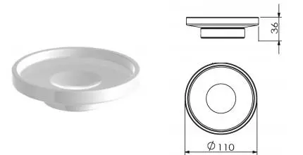Мыльница «Langberger» Alster 10915A-00-01 на стол белая Мыльница «Langberger» Alster 10915A-00-01 на стол белая