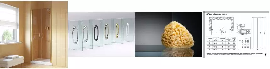 Душевая дверь «Vegas Glass» E2P Lux 80/199,5 бронза/глянцевое золото универсальная