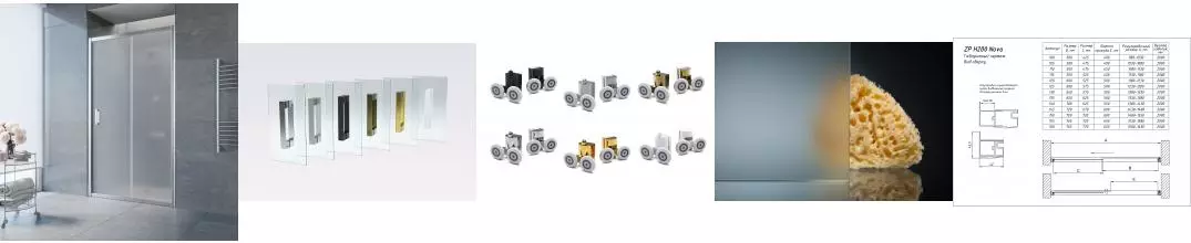 Душевая дверь «Vegas Glass» ZP Tur Novo 130/200 сатин/глянцевый хром универсальная