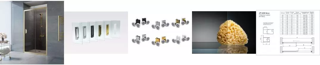 Душевая дверь «Vegas Glass» ZP Tur Novo 130/200 бронза/глянцевое золото универсальная Душевая дверь «Vegas Glass» ZP Tur Novo 130/200 бронза/глянцевое золото универсальная