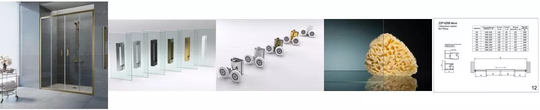 Душевая дверь «Vegas Glass» Z2P Tur Novo 220/200 прозрачная/бронза универсальная