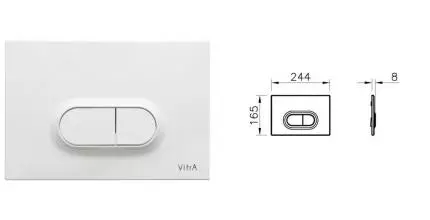 Кнопка смыва «Vitra» Loop 740-0500 белый глянец Кнопка смыва «Vitra» Loop 740-0500 белый глянец