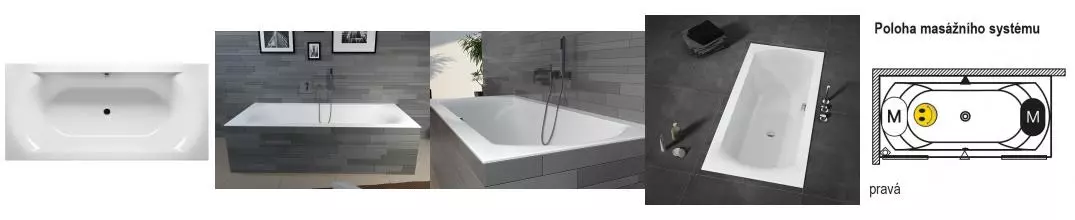 Ванна акриловая «Riho» Linares 200/90 без опор без сифона белая