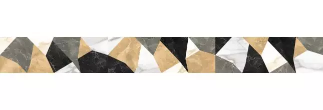 Настенная плитка «Керамин» Монако 7Д Glossy 75x25 СК000030571 чёрный