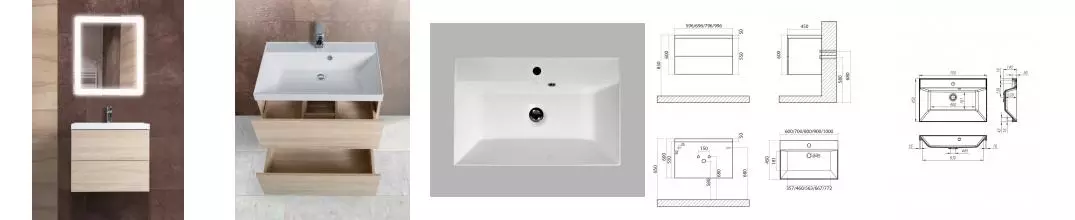 Тумба с раковиной «Art&Max» Verona push 70 (Am-lav 70) подвесная Rovere Chiaro Sonoma Тумба с раковиной «Art&Max» Verona push 70 (Am-lav 70) подвесная Rovere Chiaro Sonoma