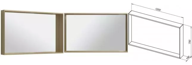 Зеркало «Allen Brau» Reality 120 с подсветкой латунь браш