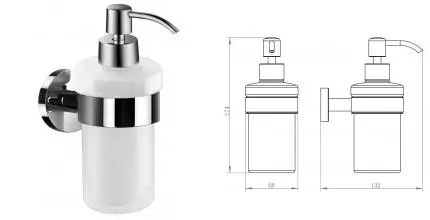 Дозатор для мыла «Aquanet» 4581 на стену хром