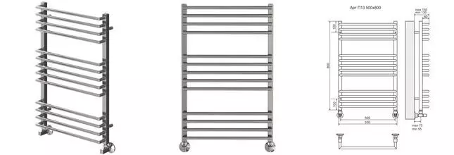 Водяной полотенцесушитель «Terminus» Арт П13 53/80 хром Водяной полотенцесушитель «Terminus» Арт П13 53/80 хром
