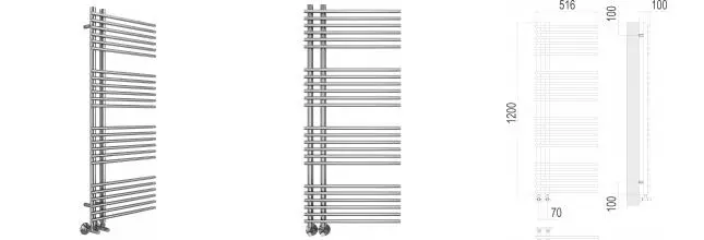 Водяной полотенцесушитель «Terminus» Астра П24 52/120 хром