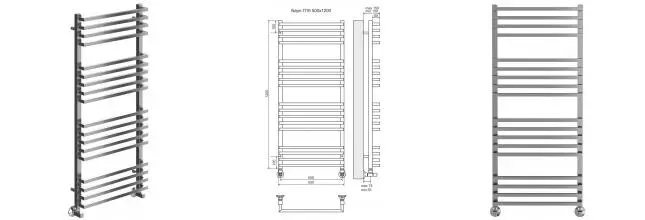 Водяной полотенцесушитель «Terminus» Берн П18 53/120 хром Водяной полотенцесушитель «Terminus» Берн П18 53/120 хром