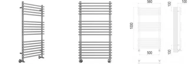 Водяной полотенцесушитель «Terminus» Ватра П18 56/100 хром
