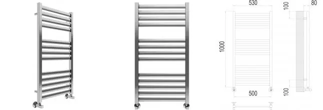 Водяной полотенцесушитель «Terminus» Грета П13 53/100 хром