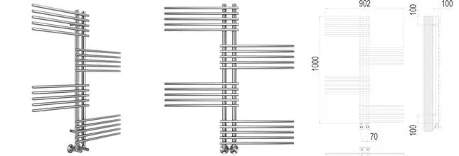 Водяной полотенцесушитель «Terminus» Европа П20 90/100 хром