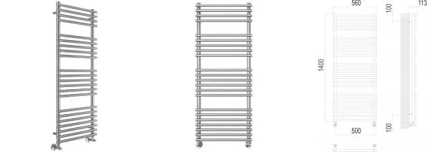 Водяной полотенцесушитель «Terminus» Кремона П22 56/140 хром Водяной полотенцесушитель «Terminus» Кремона П22 56/140 хром