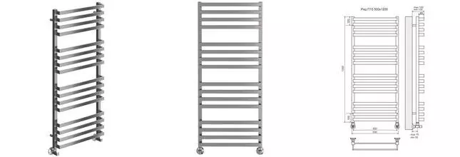 Водяной полотенцесушитель «Terminus» Рид П16 53/120 хром Водяной полотенцесушитель «Terminus» Рид П16 53/120 хром