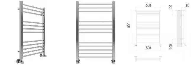 Водяной полотенцесушитель «Terminus» Сицилия П12 53/80 хром Водяной полотенцесушитель «Terminus» Сицилия П12 53/80 хром