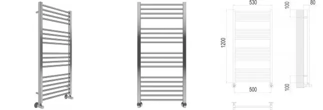 Водяной полотенцесушитель «Terminus» Сицилия П18 53/120 хром