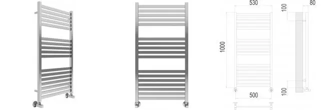 Водяной полотенцесушитель «Terminus» Тоскана П17 53/100 хром