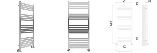 Водяной полотенцесушитель «Terminus» Тоскана П19 53/120 хром