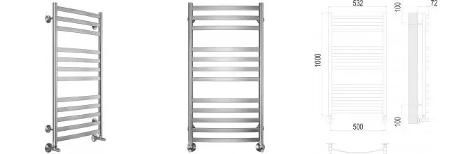 Водяной полотенцесушитель «Terminus» Авиэль П12 53/100 хром