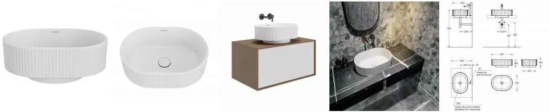 Раковина «Kerama Marazzi» Vento 50/37 VE.wb.50\WHT.M фарфоровая белая матовая Раковина «Kerama Marazzi» Vento 50/37 VE.wb.50\WHT.M фарфоровая белая матовая