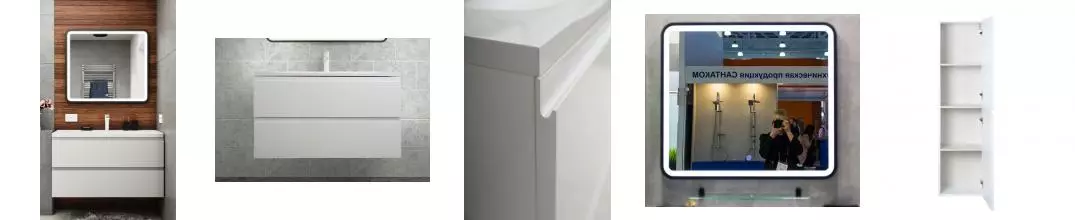 Мебель для ванной подвесная «Art&Max» Bianchi 100 белый глянец