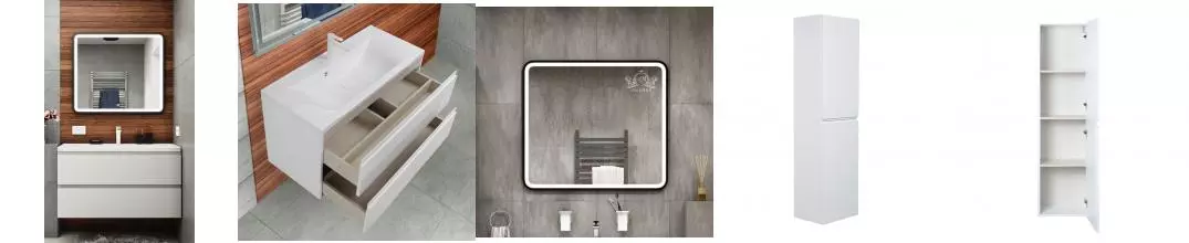 Мебель для ванной подвесная «Art&Max» Bianchi 90 белый глянец