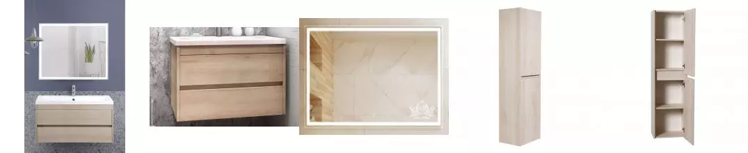 Мебель для ванной подвесная «Art&Max» Family 100 Pino Bianco