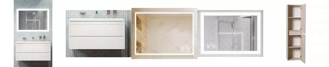 Мебель для ванной подвесная «Art&Max» Family 100 Bianco Lucido Мебель для ванной подвесная «Art&Max» Family 100 Bianco Lucido
